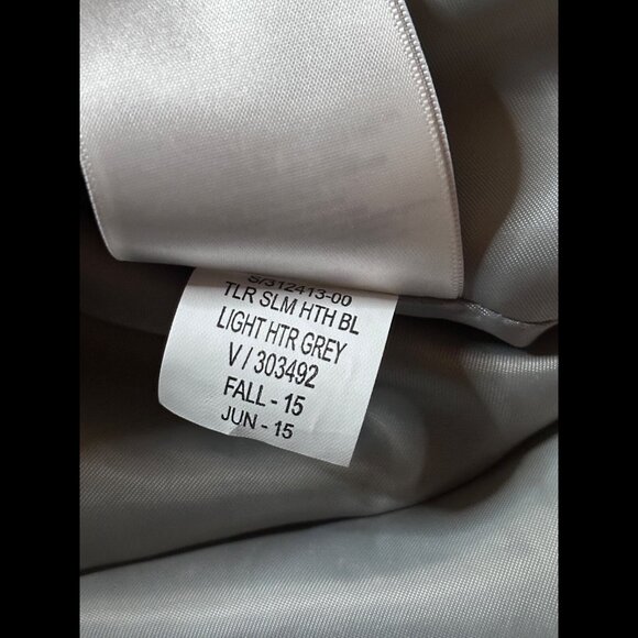 Banana Republic Blazer 44 Long Mens Gray Heather Tailored Slim Fit 2 Button Coat - Picture 10 of 11